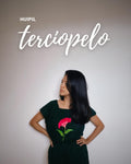 Huipil Flor de Terciopelo en Lino Algodón