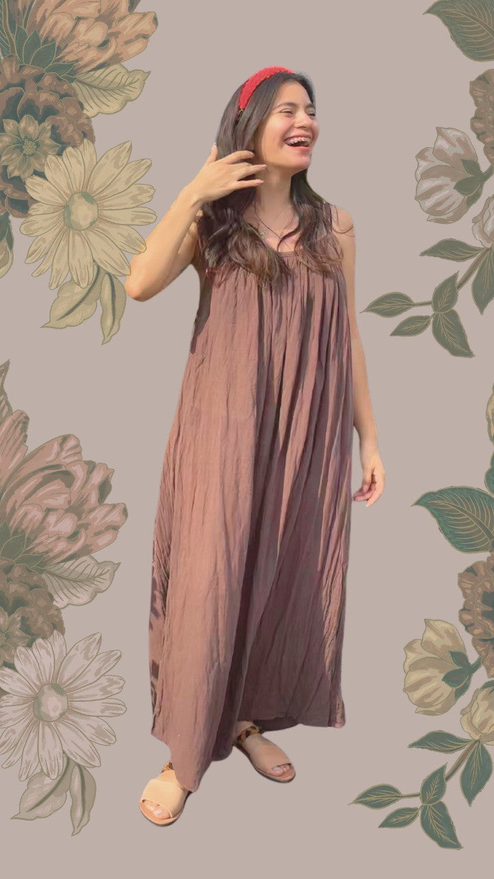 Vestido de Manta Color Café