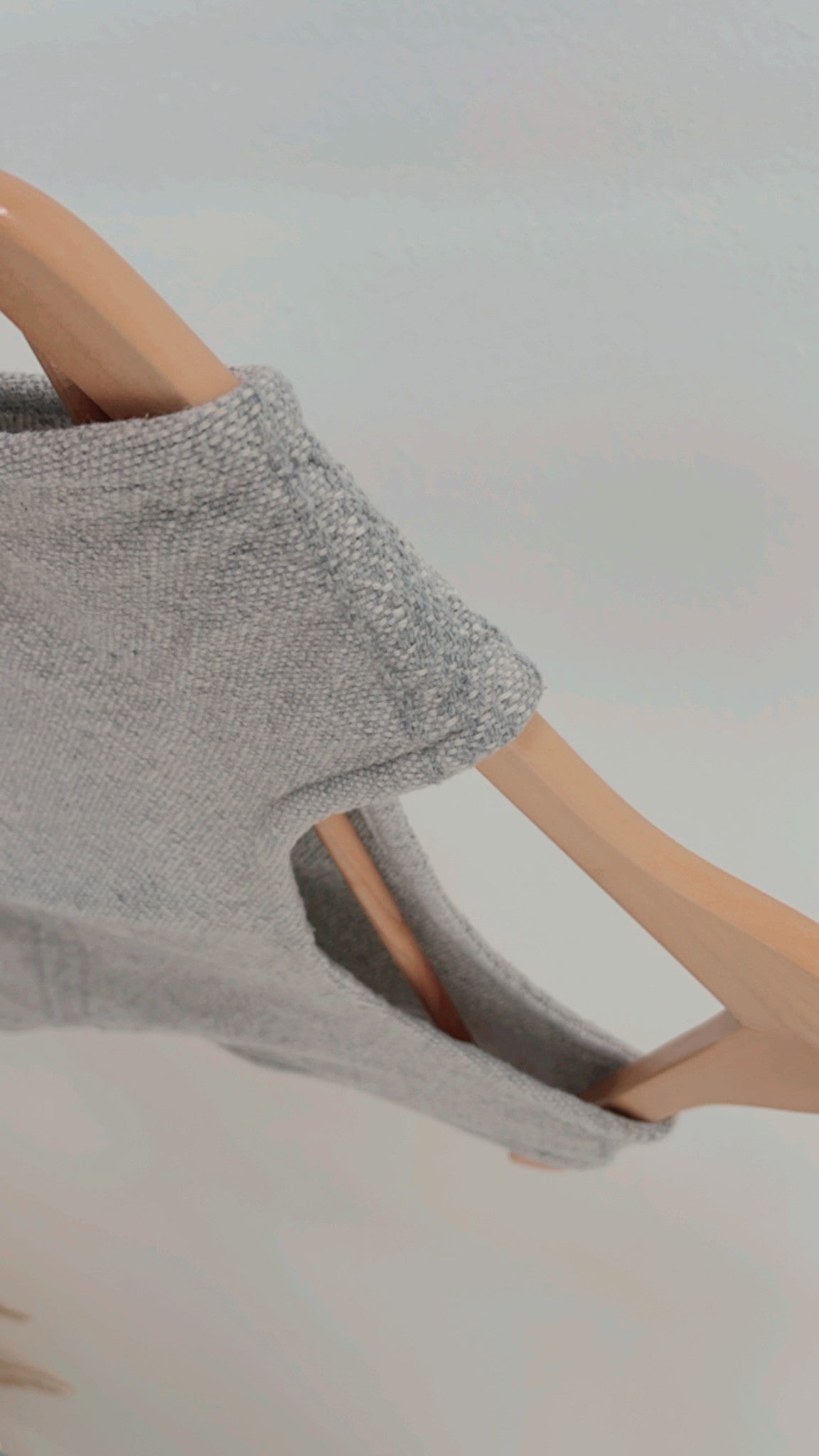 Crop Top Artesanal Denim Gris - imagen 2