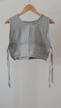 Crop Top Artesanal Denim Gris