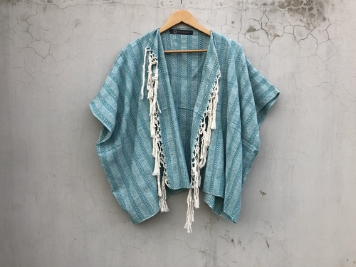 Blusa Folk Turquesa