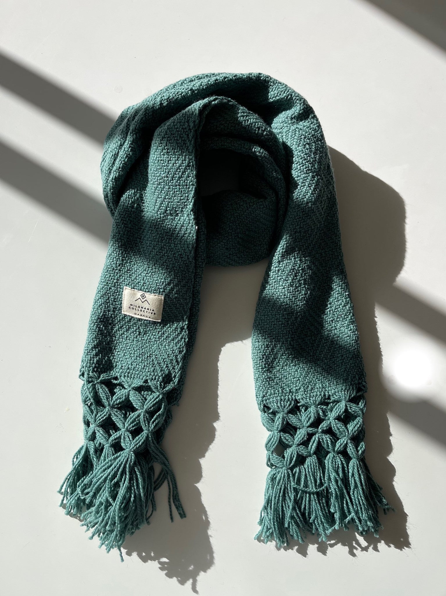 Bufanda Artesanal Verde Menta